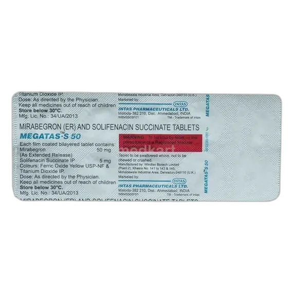 megatas s 50mg tablet 10's